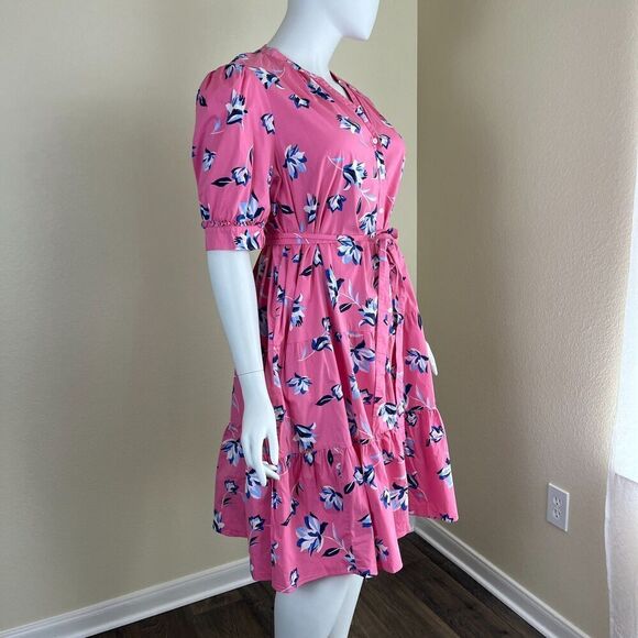 Draper James Women's Size 2X Pink Floral Button Front Tiered Midi Dress Preppy - Picture 14 of 14